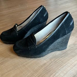 Michael Kors Rory Wedge Loafer Black Size 7 🖤